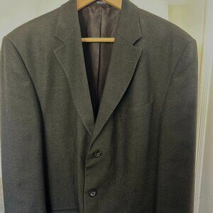 Men's black linen blend sport coat 44R